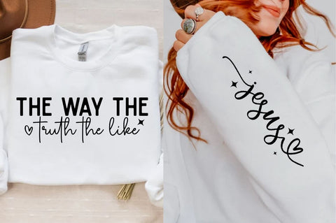The way the truth the like Sleeve SVG Design, Christian Sleeve SVG, Faith SVG Design, Jesus Sleeve SVG SVG Regulrcrative 