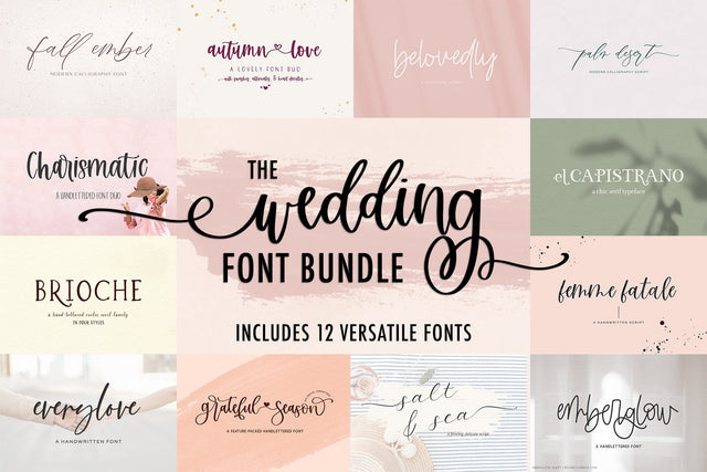 The Wedding Font Bundle Font Beck McCormick 