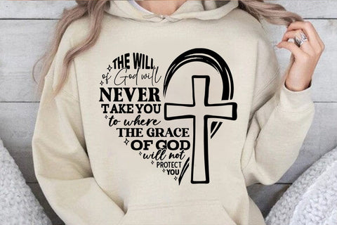 The will of God will never take you to where the grace SVG Angelina750 