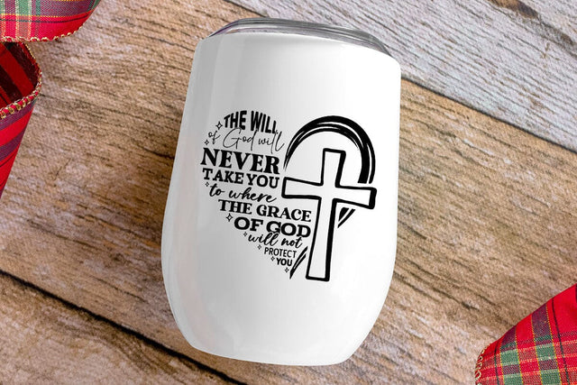 The will of God will never take you to where the grace SVG Angelina750 