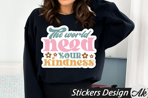 The world need your kindness Stickers Design SVG akazaddesign 