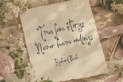 The Written Romance - Handwritten Whimsical Font Font Jimtype Studio 