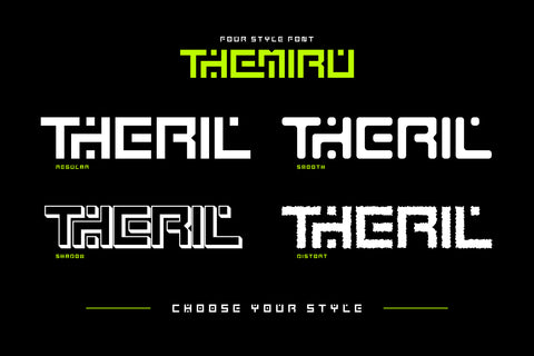 Themiru - Futuristic Tech Font Font twinletter 