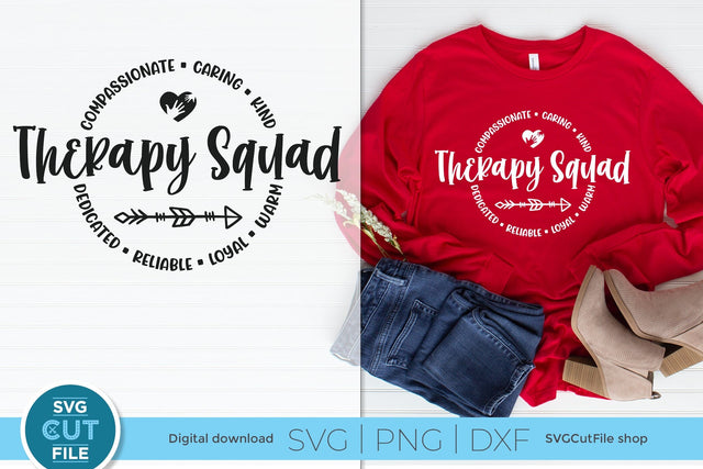 Therapy squad for occupational, speech, or physical therapist SVG SVG Cut File 