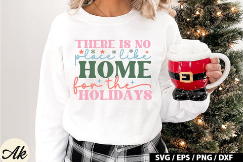 There is no place like home for the holidays Retro SVG SVG akazaddesign 