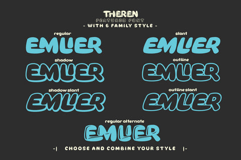 Theren - Bubble Display Font Font twinletter 