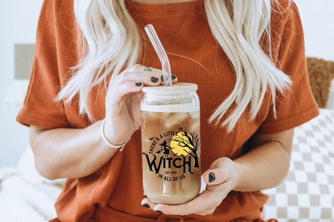 There's A Little Witch In All Of Us Halloween SVG SVG Pickled Thistle Creative 