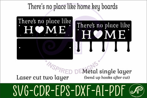 There's no place like home Key holder designs SVG APInspireddesigns 