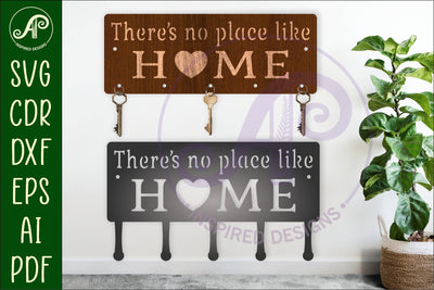 There's no place like home Key holder designs SVG APInspireddesigns 