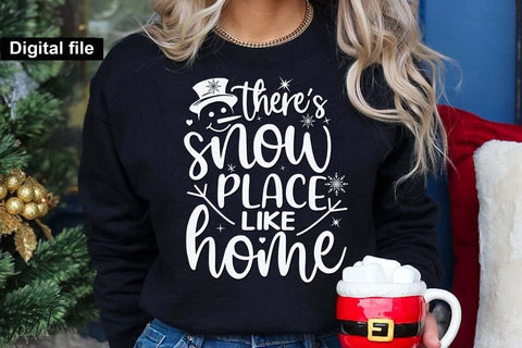 There's snow place like home svg, Snowman svg, Tangled Christmas lights svg, Christmas light svg, Merry Christmas svg, Christmas Holiday, Snow season, winter season, gift for her, women t shirt SVG Isabella Machell 