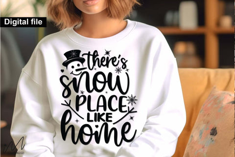 There's snow place like home svg, Snowman svg, Tangled Christmas lights svg, Christmas light svg, Merry Christmas svg, Christmas Holiday, Snow season, winter season, gift for her, women t shirt SVG Isabella Machell 