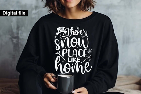 There's snow place like home svg, Snowman svg, Tangled Christmas lights svg, Christmas light svg, Merry Christmas svg, Christmas Holiday, Snow season, winter season, gift for her, women t shirt SVG Isabella Machell 