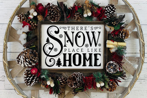 There's Snow Place Like Home, Winter Farmhouse SVG SVG CraftLabSVG 