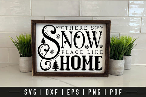 There's Snow Place Like Home, Winter Farmhouse SVG SVG CraftLabSVG 