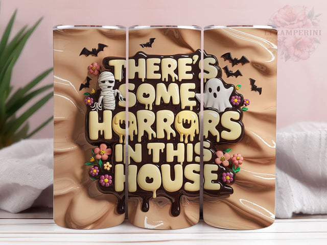 There's Some Horrors In This House Spooky Season 20oz Tumbler Wrap PNG, Horrors Spooky Tumbler Png, Straight & Tapered Tumbler Wrap, Instant Digital Download Sublimation Li Zamperini 