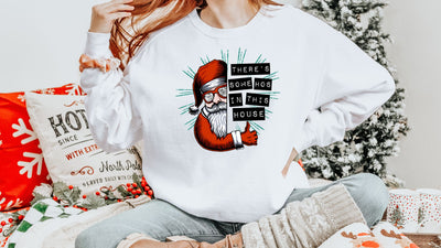 There's Some Hos In This House PNG, Funny Christmas Sublimation, Retro Santa PNG Sublimation So Fontsy VIP Design Shop 
