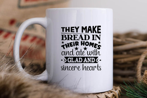 They make bread in their homes and ate with glad and sincere hearts SVG Angelina750 