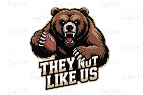 They Not Like Us Bear Mascot PNG| Football Bear PNG| Sports Team Logo PNG| Cricut & Silhouette PNGFile SVG Svgcraft 