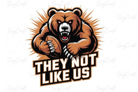 They Not Like Us Bear Mascot PNG| Football Bear PNG| Sports Team Logo PNG| Cricut & Silhouette PNGFile SVG Svgcraft 