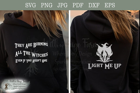 They’re Burning All the Witches – Dark Feminist Witch SVG PNG Cut File, Gothic Sarcastic Witch SVG, wiccan vibe SVG Willow Paige Farms 