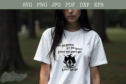 They’re Burning All the Witches – Dark Feminist Witch SVG PNG Cut File, Gothic Sarcastic Witch SVG, wiccan vibe SVG Willow Paige Farms 