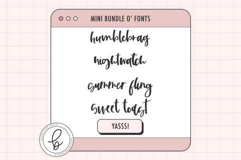 Thick Handwriting Font Mini Bundle Font Beck McCormick 
