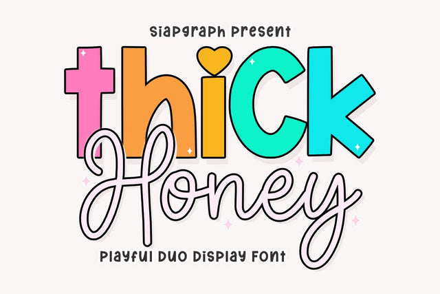 Thick Honey - Playful Quirky Duo Font Masyafi Studio 
