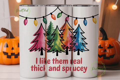 Thick & Sprucey Christmas 20oz Tumbler Sublimation PixelChick 