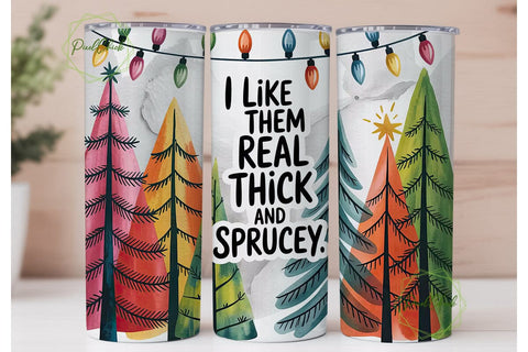 Thick & Sprucey Christmas 20oz Tumbler Sublimation PixelChick 