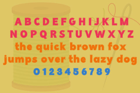 Thick Stitch Font Misti's Fonts 