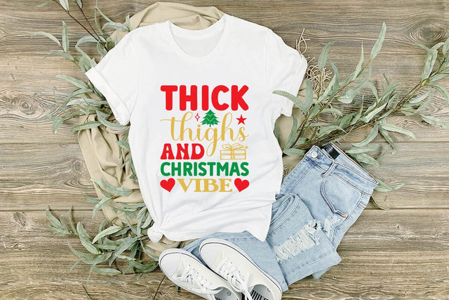 Thick thighs and christmas vibe SVG Angelina750 