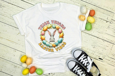 Thick Thighs Easter Vibes Sublimation Sublimation CraftLabSVG 