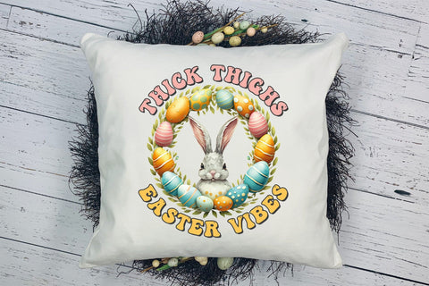 Thick Thighs Easter Vibes Sublimation Sublimation CraftLabSVG 