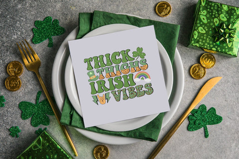 Thick Thighs Irish Vibes PNG Sublimation Sublimation CraftLabSVG 