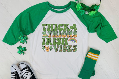 Thick Thighs Irish Vibes PNG Sublimation Sublimation CraftLabSVG 