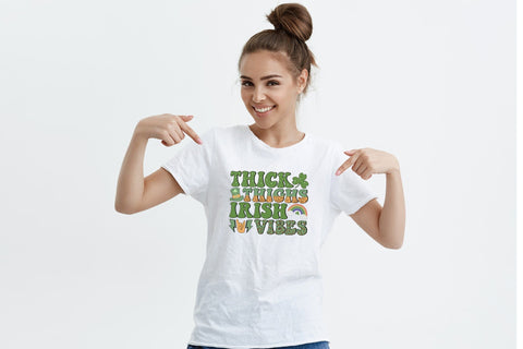 Thick Thighs Irish Vibes PNG Sublimation Sublimation CraftLabSVG 