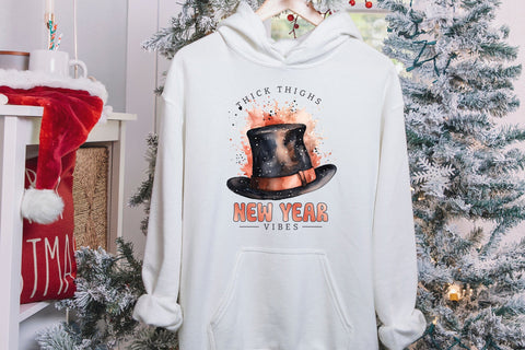 Thick Thighs New Year Vibes Sublimation Sublimation CraftLabSVG 