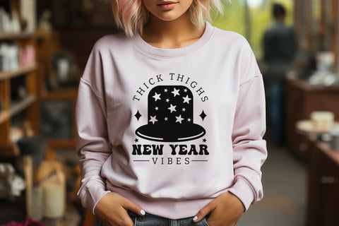 Thick Thighs New Year Vibes SVG SVG CraftLabSVG 