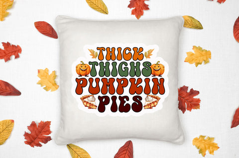Thick thighs Pumpkin Stickers Design Sublimation Regulrcrative 