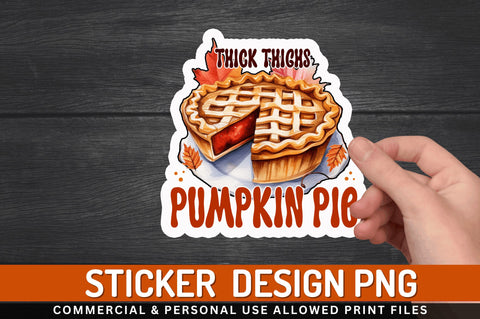 Thick thighs pumpkin Stickers Design Sublimation Regulrcrative 