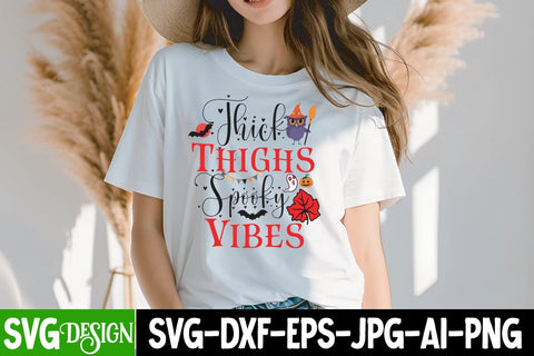 Thick Thighs Spooky Vibes SVG Cut File,Thick Thighs Spooky Vibes SVG Design, Halloween Sublimation PNG, Halloween SVG Bundle,Halloween SVG Quotes,Halloween PNG, Halloween SVG SVG BlackCatsMedia 