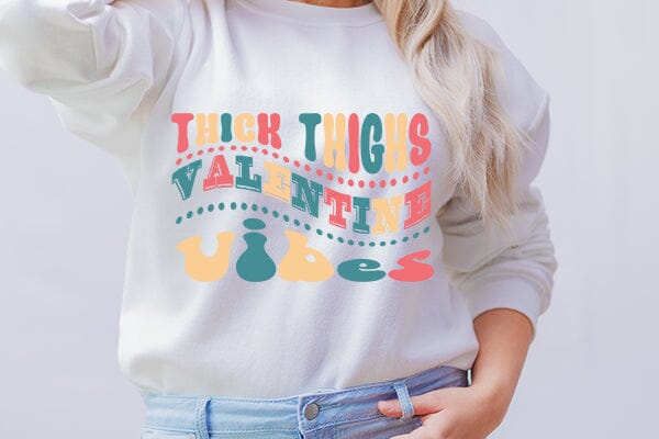 Thick thighs valentine vibes SVG Angelina750 