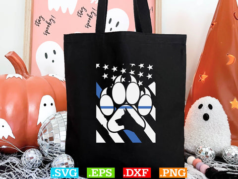 Thin Blue Line Police K9 Dog Paw Shirt, Police Svg, Back the Blue Svg, Thin Blue Line Svg, Police Officer Svg, Police Wife Svg, Distressed Flag SVG Creativeart88 