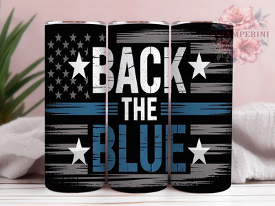 Thin Blue Line Police Support Tumbler, Police Support Wrap, 20oz Sublimation File, Thin Blue Line Tumbler, Law Enforcement Tumbler, Police Officer Gift, Digital Blue Line Design Sublimation Li Zamperini 