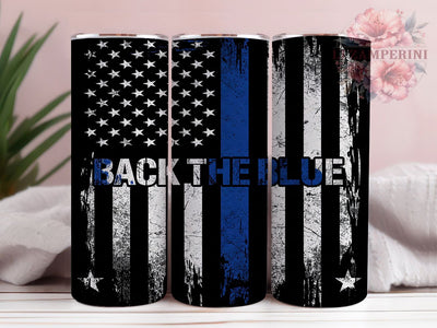 Thin Blue Line Police Support Tumbler, Police Support Wrap, 20oz Sublimation File, Thin Blue Line Tumbler, Law Enforcement Tumbler, Police Officer Gift, Digital Blue Line Design Sublimation Li Zamperini 
