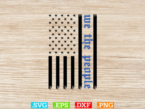Thin Blue Line Svg, American flag Svg, Patriotic Svg SVG Creativeart88 