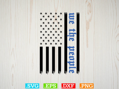 Thin Blue Line Svg, American flag Svg, Patriotic Svg SVG Creativeart88 