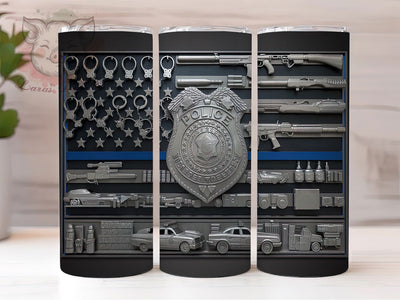 Thin Blue Line Tumbler Wrap, USA Flag Tumbler Wrap, Law Enforcement Gift, 20oz Sublimation Template, Police Officer Art, Digital Download, Patriotic Sublimation Sublimation Lara' s Designs 