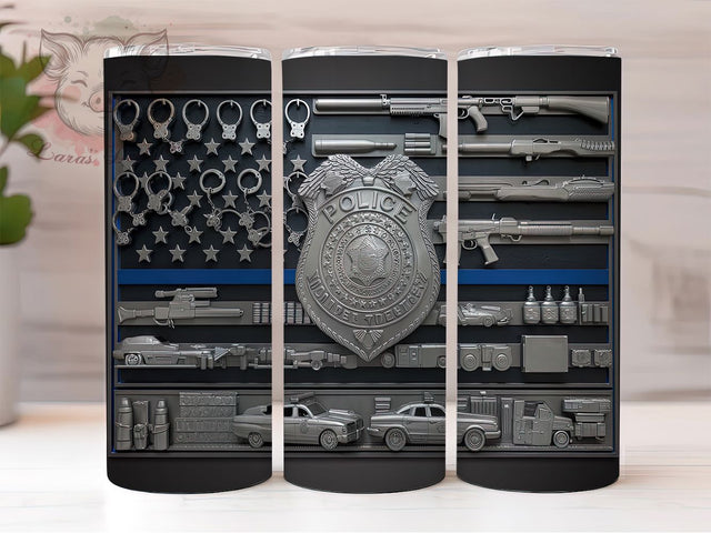 Thin Blue Line Tumbler Wrap, USA Flag Tumbler Wrap, Law Enforcement Gift, 20oz Sublimation Template, Police Officer Art, Digital Download, Patriotic Sublimation Sublimation Lara' s Designs 