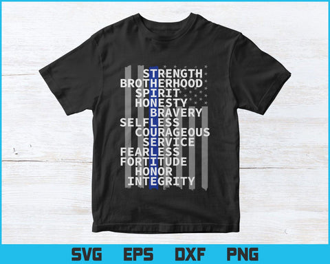 Thin Blue Line USA Flag Law Enforcement Gear Police T shirt Design Ai Svg Png Files, Proud Police Svg Files for cricut SVG DesignDestine 